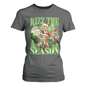 Funny Trump Christmas T Shirt For Women Rizz The Season Santa Trump Elf 47th US President TS11 Dark Heather Print Your Wear