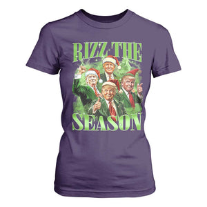 Funny Trump Christmas T Shirt For Women Rizz The Season Santa Trump Elf 47th US President TS11 Purple Print Your Wear