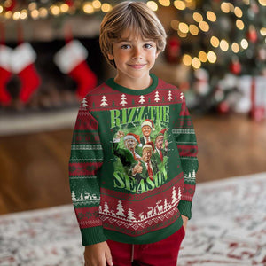 Funny Trump Xmas Ugly Christmas Sweater Rizz The Season Santa Trump Elf 47th US President TS11 Christmas Print Your Wear