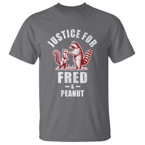Justice For Fred And Peanut T Shirt Racoon Squirrel TS11 Charcoal Print Your Wear