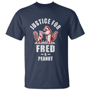 Justice For Fred And Peanut T Shirt Racoon Squirrel TS11 Navy Print Your Wear