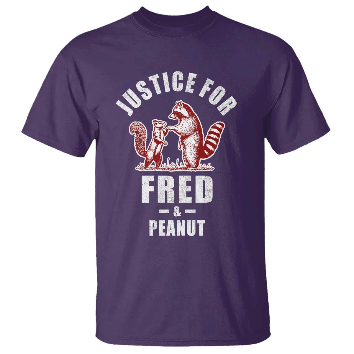 Justice For Fred And Peanut T Shirt Racoon Squirrel TS11 Purple Print Your Wear