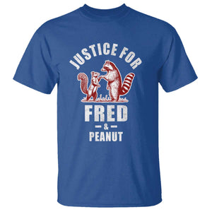 Justice For Fred And Peanut T Shirt Racoon Squirrel TS11 Royal Blue Print Your Wear