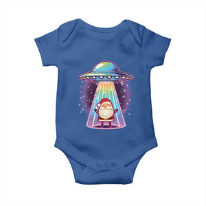 Funny Christmas Santa Alien Neon UFO Baby Onesie TS11 Royal Blue Print Your Wear