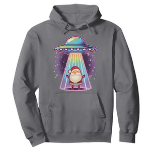 Funny Christmas Santa Alien Neon UFO Hoodie TS11 Charcoal Print Your Wear