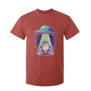 Funny Christmas Santa Alien Neon UFO T Shirt For Kid TS11 Red Print Your Wear