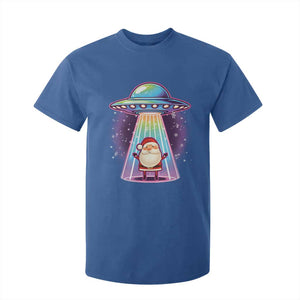 Funny Christmas Santa Alien Neon UFO T Shirt For Kid TS11 Royal Blue Print Your Wear