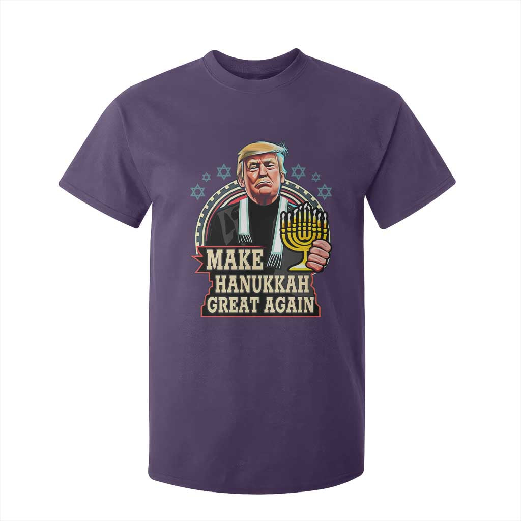 Funny Make Hanukkah Great Again Chanukah Trump T Shirt For Kid Menorah David Stars TS11 Purple Print Your Wear