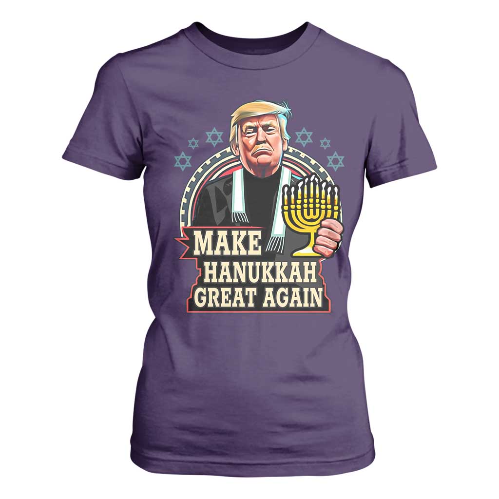 Funny Make Hanukkah Great Again Chanukah Trump T Shirt For Women Menorah David Stars TS11 Purple Print Your Wear