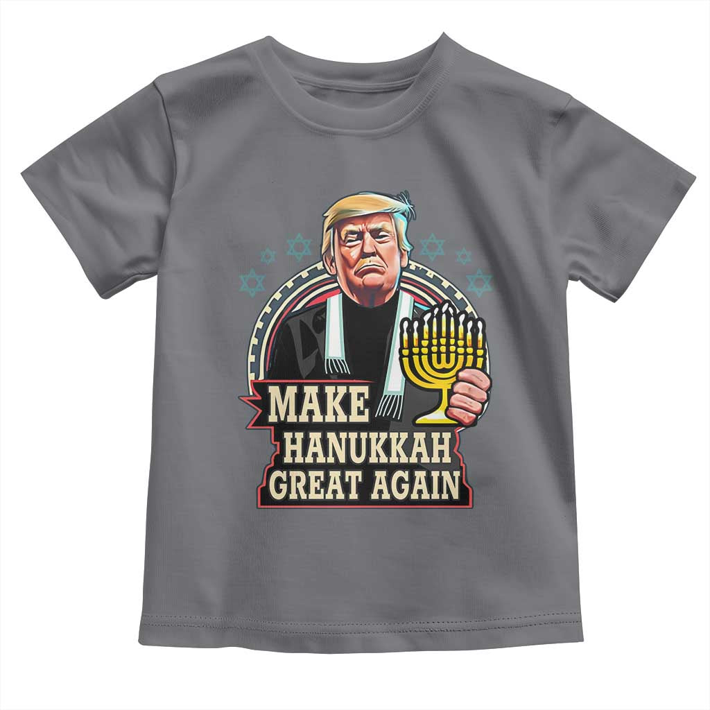 Funny Make Hanukkah Great Again Chanukah Trump Toddler T Shirt Menorah David Stars TS11 Charcoal Print Your Wear