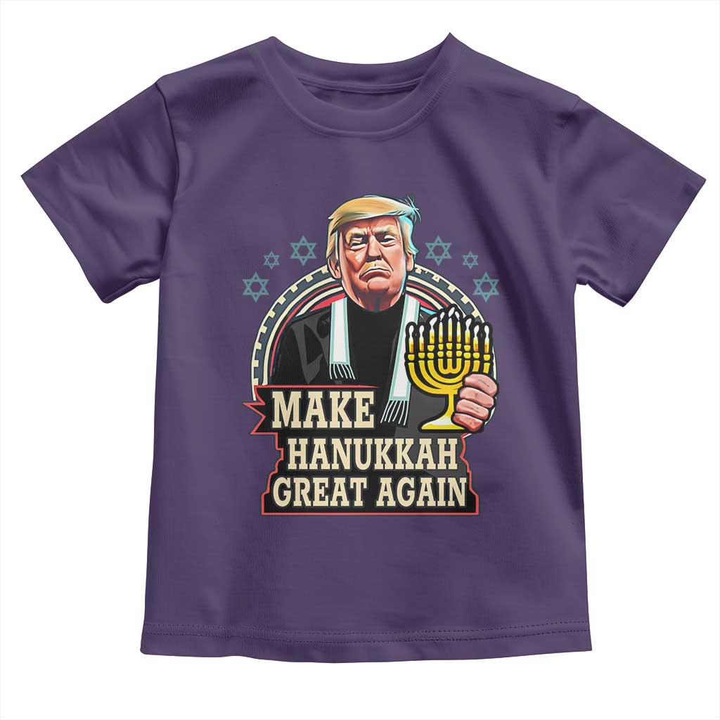Funny Make Hanukkah Great Again Chanukah Trump Toddler T Shirt Menorah David Stars TS11 Purple Print Your Wear