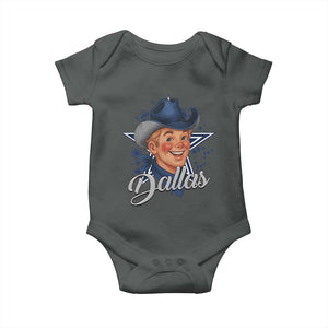 DFC Game Day Baby Onesie Funny Blue Star Sport Fan Football Game TS11 Dark Heather Print Your Wear