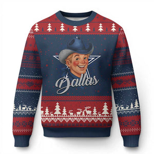 DFC Game Day Ugly Christmas Sweater Funny Blue Star Sport Fan Football Game TS11 Navy Red Print Your Wear
