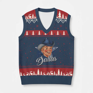 DFC Game Day V-Neck Knit Sweater Vest Funny Blue Star Sport Fan Football Game TS11 Navy Red Print Your Wear