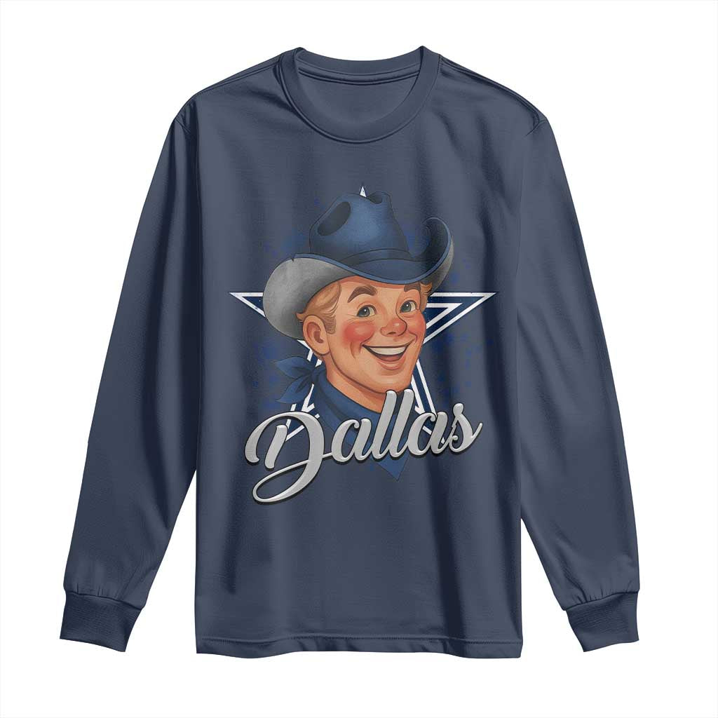 DFC Game Day Long Sleeve Shirt Funny Blue Star Sport Fan Football Game TS11 Navy Print Your Wear