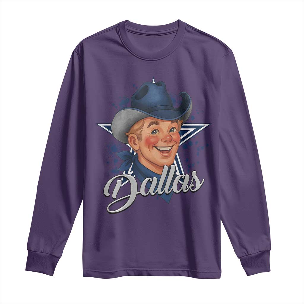 DFC Game Day Long Sleeve Shirt Funny Blue Star Sport Fan Football Game TS11 Purple Print Your Wear