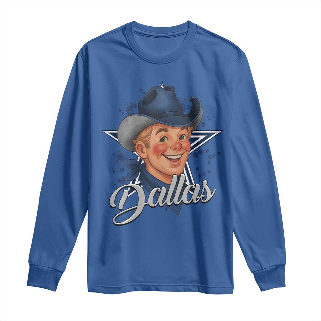 DFC Game Day Long Sleeve Shirt Funny Blue Star Sport Fan Football Game TS11 Royal Blue Print Your Wear