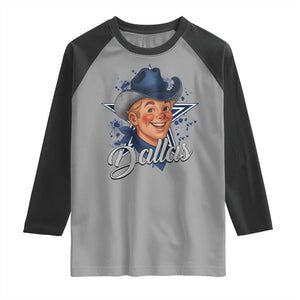 DFC Game Day Raglan Shirt Funny Blue Star Sport Fan Football Game TS11 Sport Gray Black Print Your Wear