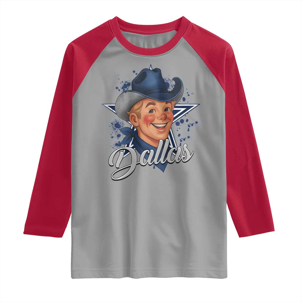 DFC Game Day Raglan Shirt Funny Blue Star Sport Fan Football Game TS11 Sport Gray Red Print Your Wear