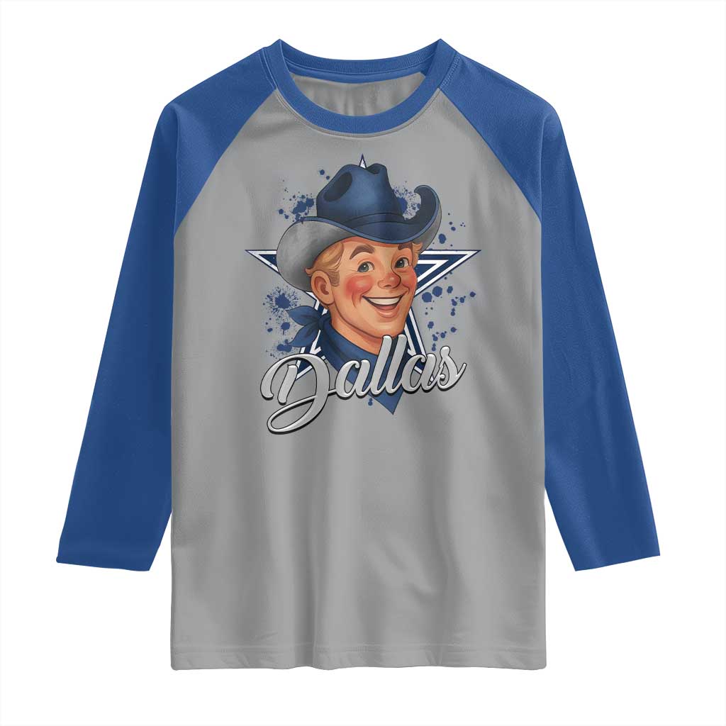 DFC Game Day Raglan Shirt Funny Blue Star Sport Fan Football Game TS11 Sport Gray Royal Print Your Wear
