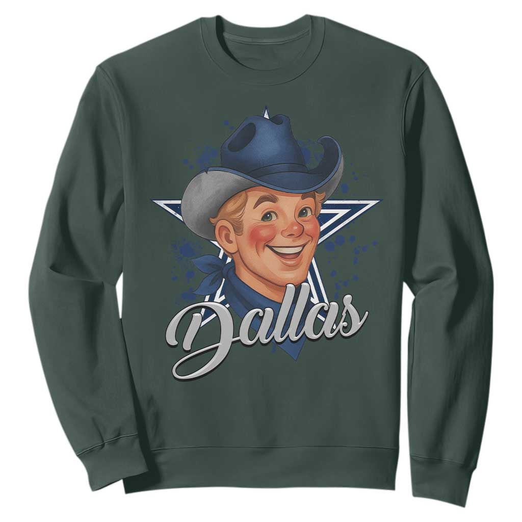 DFC Game Day Sweatshirt Funny Blue Star Sport Fan Football Game TS11 Dark Forest Green Print Your Wear