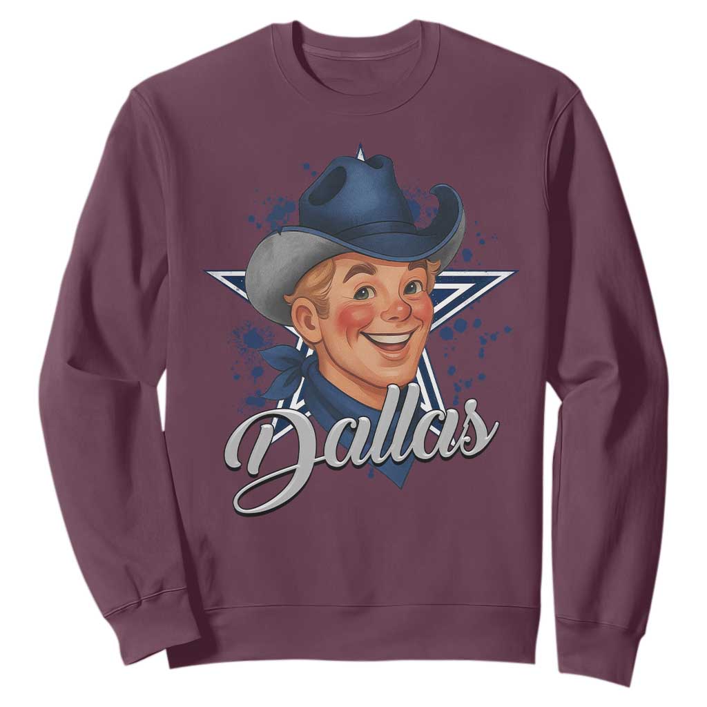 DFC Game Day Sweatshirt Funny Blue Star Sport Fan Football Game TS11 Maroon Print Your Wear