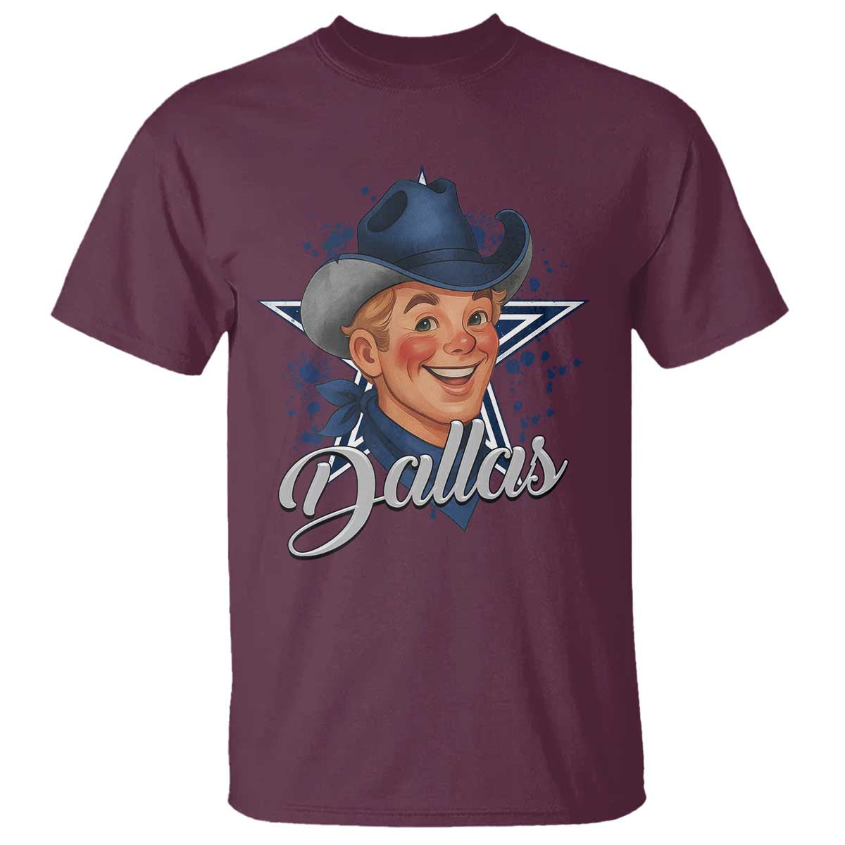 DFC Game Day T Shirt Funny Blue Star Sport Fan Football Game TS11 Maroon Print Your Wear