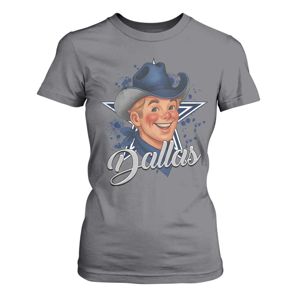 DFC Game Day T Shirt For Women Funny Blue Star Sport Fan Football Game TS11 Charcoal Print Your Wear