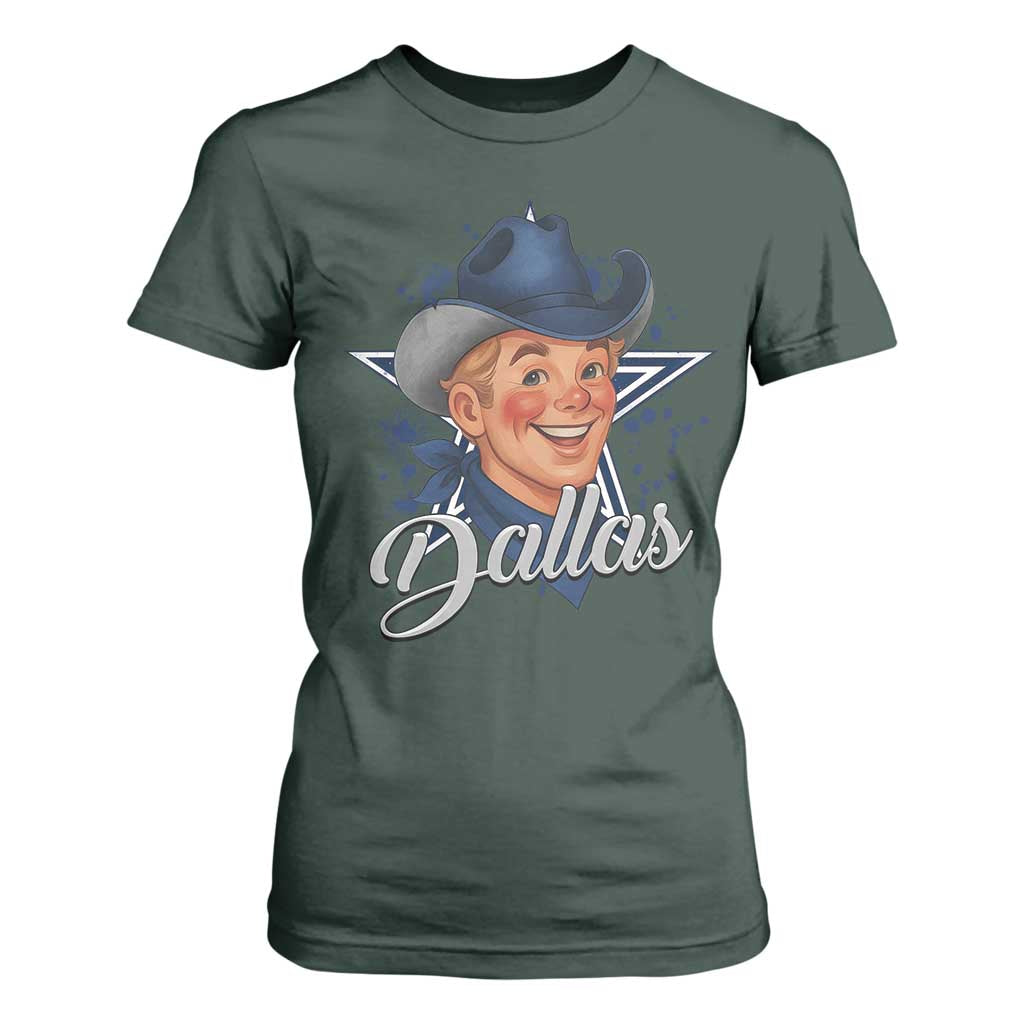 DFC Game Day T Shirt For Women Funny Blue Star Sport Fan Football Game TS11 Dark Forest Green Print Your Wear