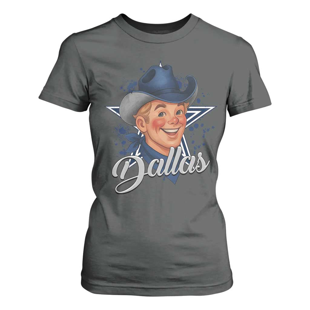 DFC Game Day T Shirt For Women Funny Blue Star Sport Fan Football Game TS11 Dark Heather Print Your Wear