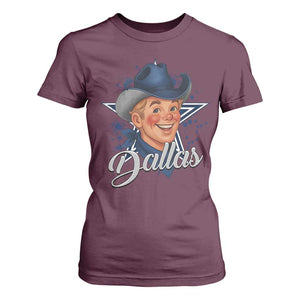 DFC Game Day T Shirt For Women Funny Blue Star Sport Fan Football Game TS11 Maroon Print Your Wear