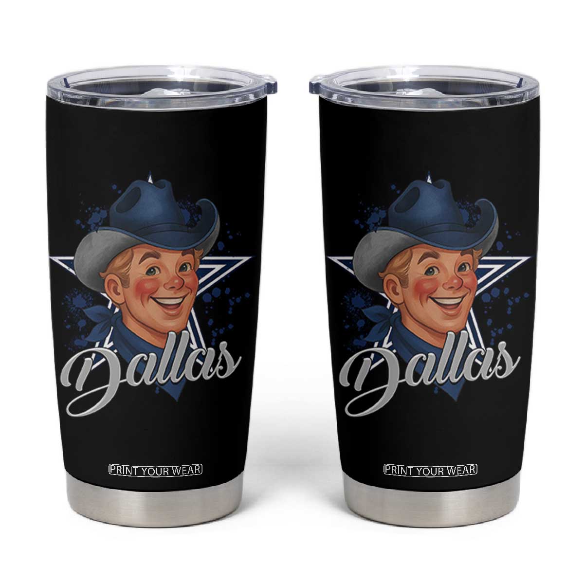 DFC Game Day Tumbler Cup Funny Blue Star Sport Fan Football Game TS11 Black Print Your Wear