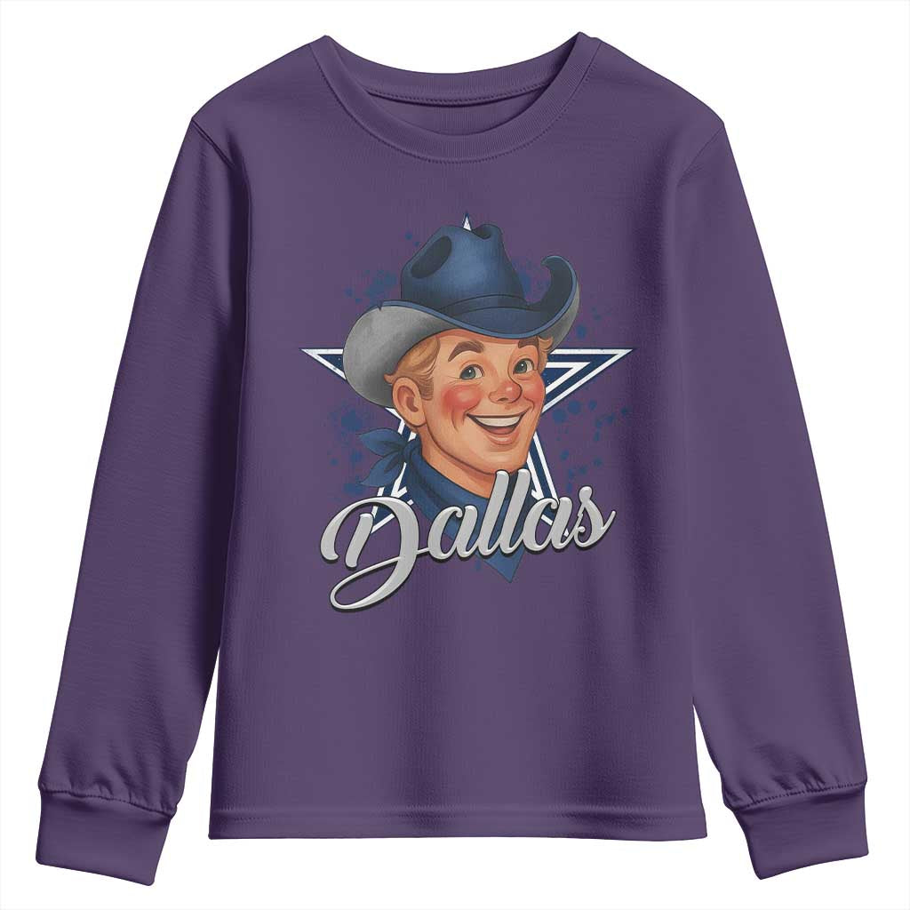 DFC Game Day Youth Sweatshirt Funny Blue Star Sport Fan Football Game TS11 Purple Print Your Wear