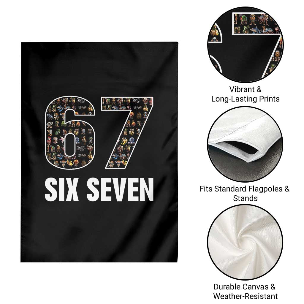 Funny 67 Six Seven Italian Brainrot Gen Alpha Meme Garden Flag TS11 Print Your Wear