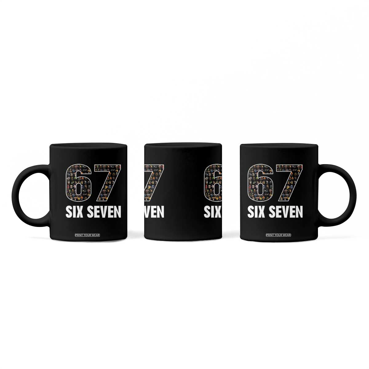 Funny 67 Six Seven Italian Brainrot Gen Alpha Meme Coffee Mug TS11 Print Your Wear