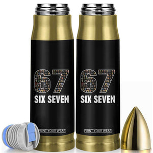 Funny 67 Six Seven Italian Brainrot Gen Alpha Meme Bullet Tumbler TS11 Black Print Your Wear