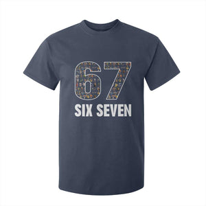 Funny 67 Six Seven Italian Brainrot Gen Alpha Meme T Shirt For Kid TS11 Navy Print Your Wear