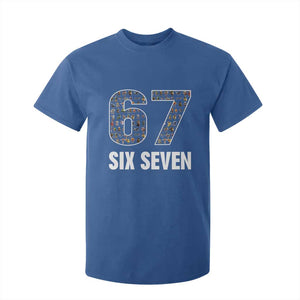 Funny 67 Six Seven Italian Brainrot Gen Alpha Meme T Shirt For Kid TS11 Royal Blue Print Your Wear