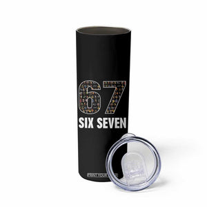 Funny 67 Six Seven Italian Brainrot Gen Alpha Meme Skinny Tumbler TS11 Print Your Wear