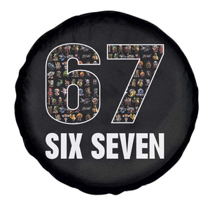 Funny 67 Six Seven Italian Brainrot Gen Alpha Meme Spare Tire Cover TS11 Print Your Wear