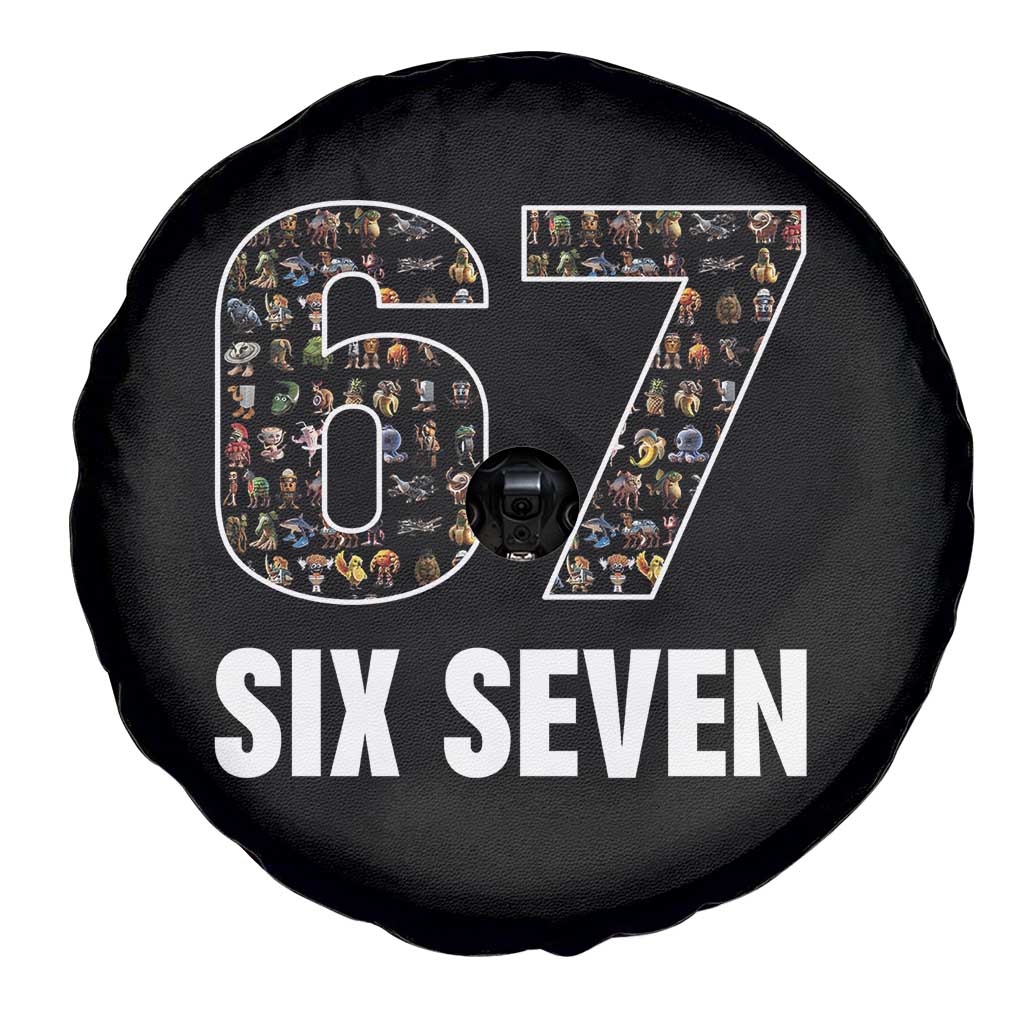 Funny 67 Six Seven Italian Brainrot Gen Alpha Meme Spare Tire Cover TS11 Print Your Wear