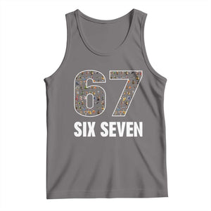 Funny 67 Six Seven Italian Brainrot Gen Alpha Meme Tank Top TS11 Deep Heather Print Your Wear
