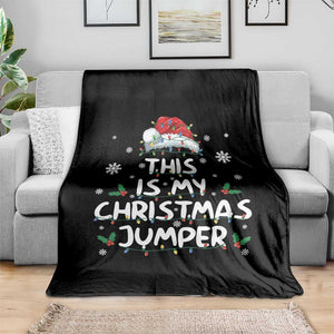 Funny British Christmas Throw Blanket This Is My Christmas Jumper TS11 Print Your Wear