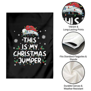 Funny British Christmas Garden Flag This Is My Christmas Jumper TS11 Print Your Wear