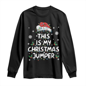 Funny British Christmas Long Sleeve Shirt This Is My Christmas Jumper TS11 Black Print Your Wear