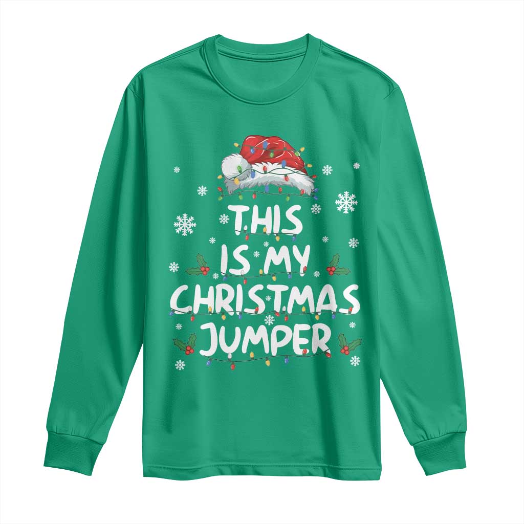 Funny British Christmas Long Sleeve Shirt This Is My Christmas Jumper TS11 Irish Green Print Your Wear