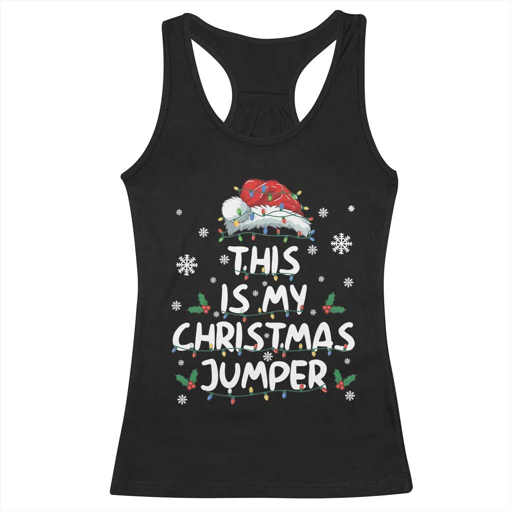 Funny British Christmas Racerback Tank Top This Is My Christmas Jumper TS11 Black Print Your Wear