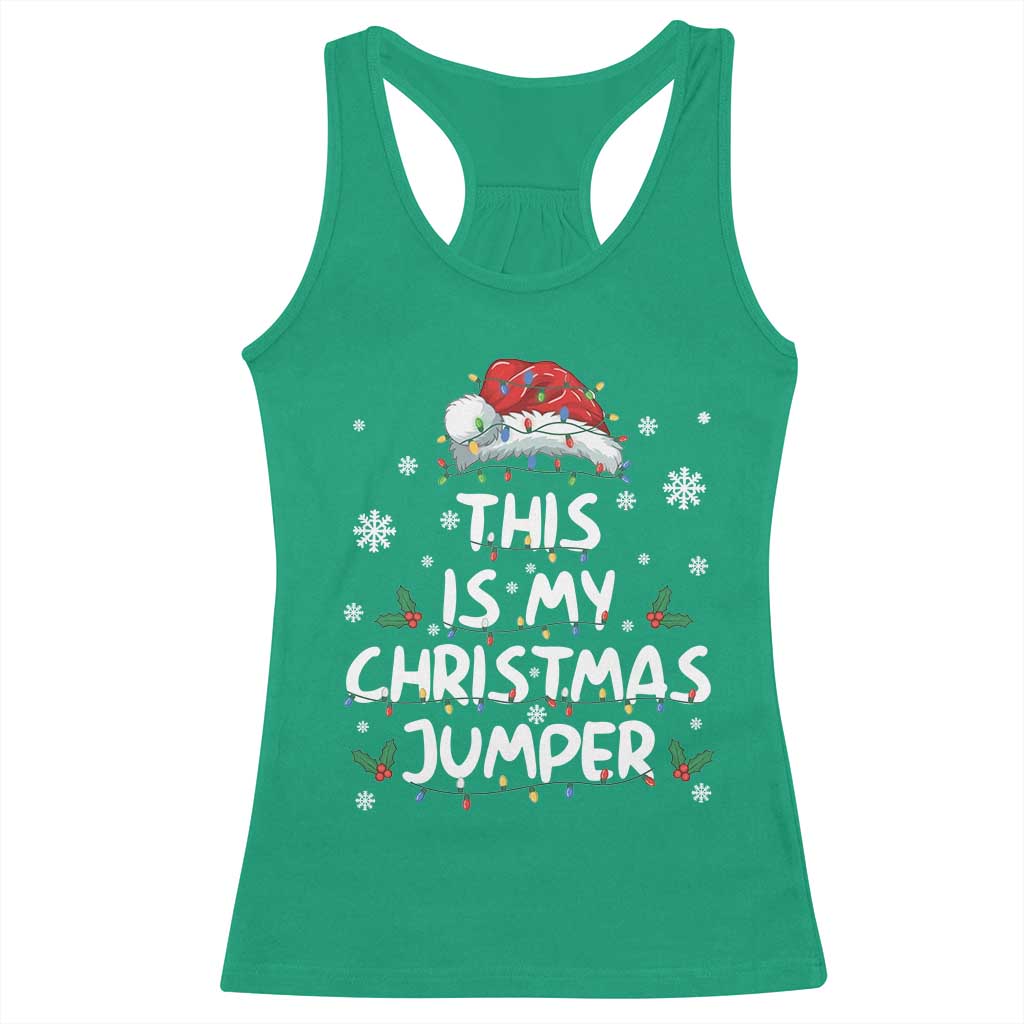 Funny British Christmas Racerback Tank Top This Is My Christmas Jumper TS11 Irish Green Print Your Wear