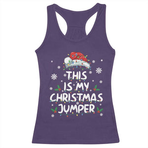 Funny British Christmas Racerback Tank Top This Is My Christmas Jumper TS11 Purple Print Your Wear