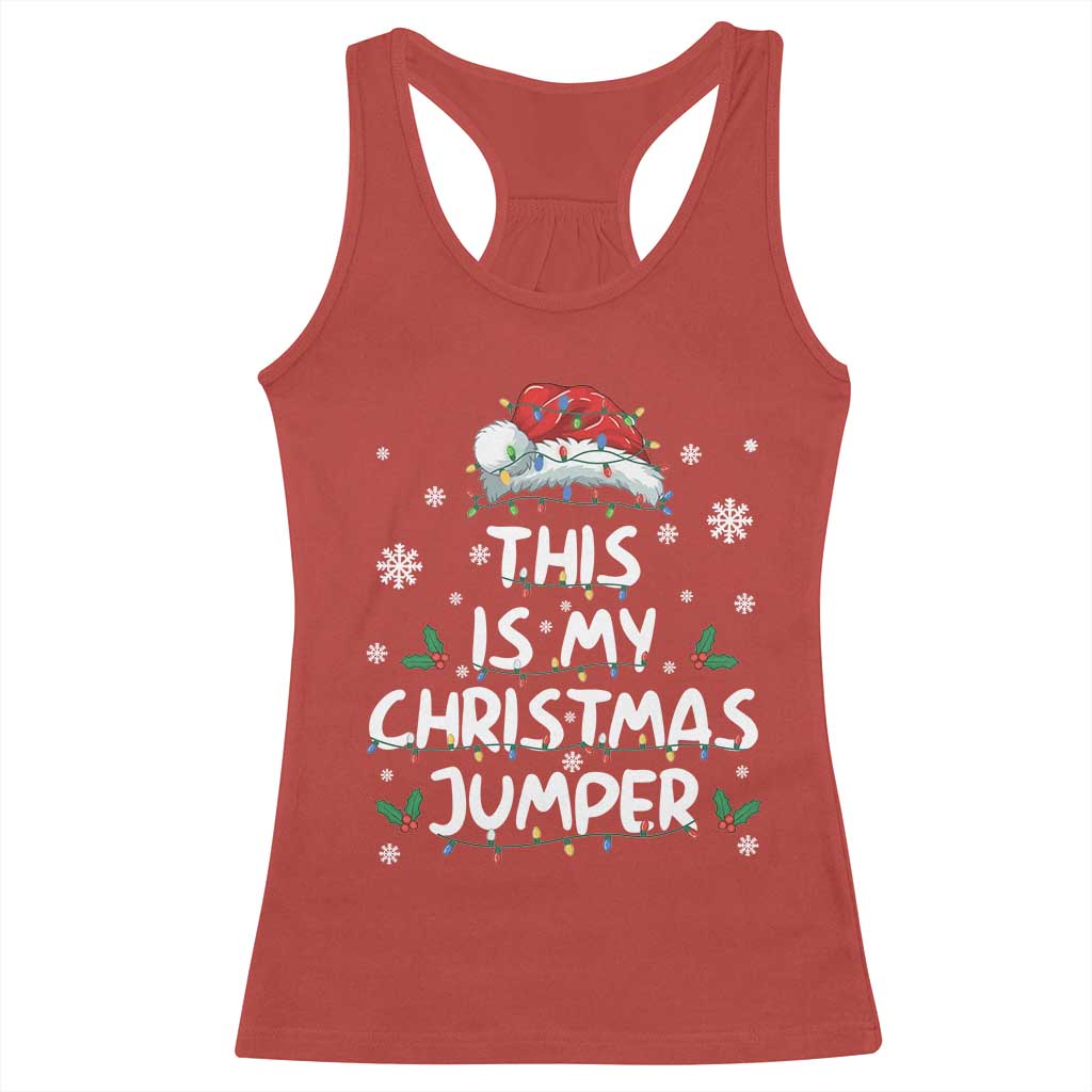 Funny British Christmas Racerback Tank Top This Is My Christmas Jumper TS11 Red Print Your Wear